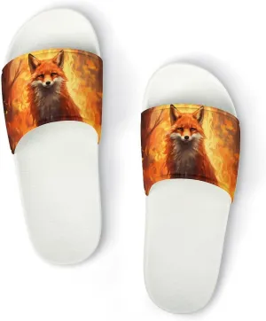 Fire Fox Women's House Sandals Non Slide Bathroom Beach Slippers for Men