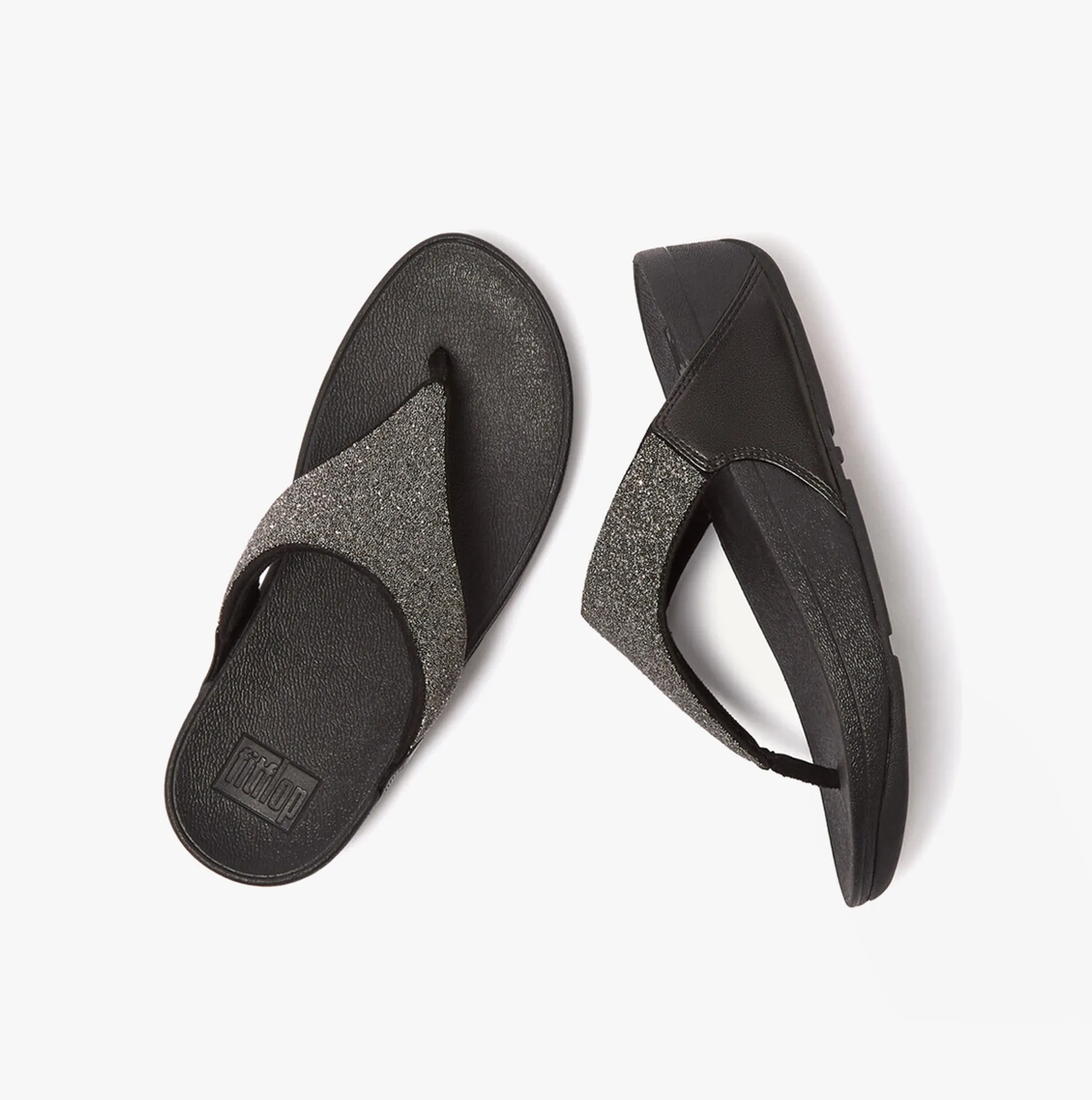 FitFlop LULU OPUL Womens Toe-Post Sandals All Black