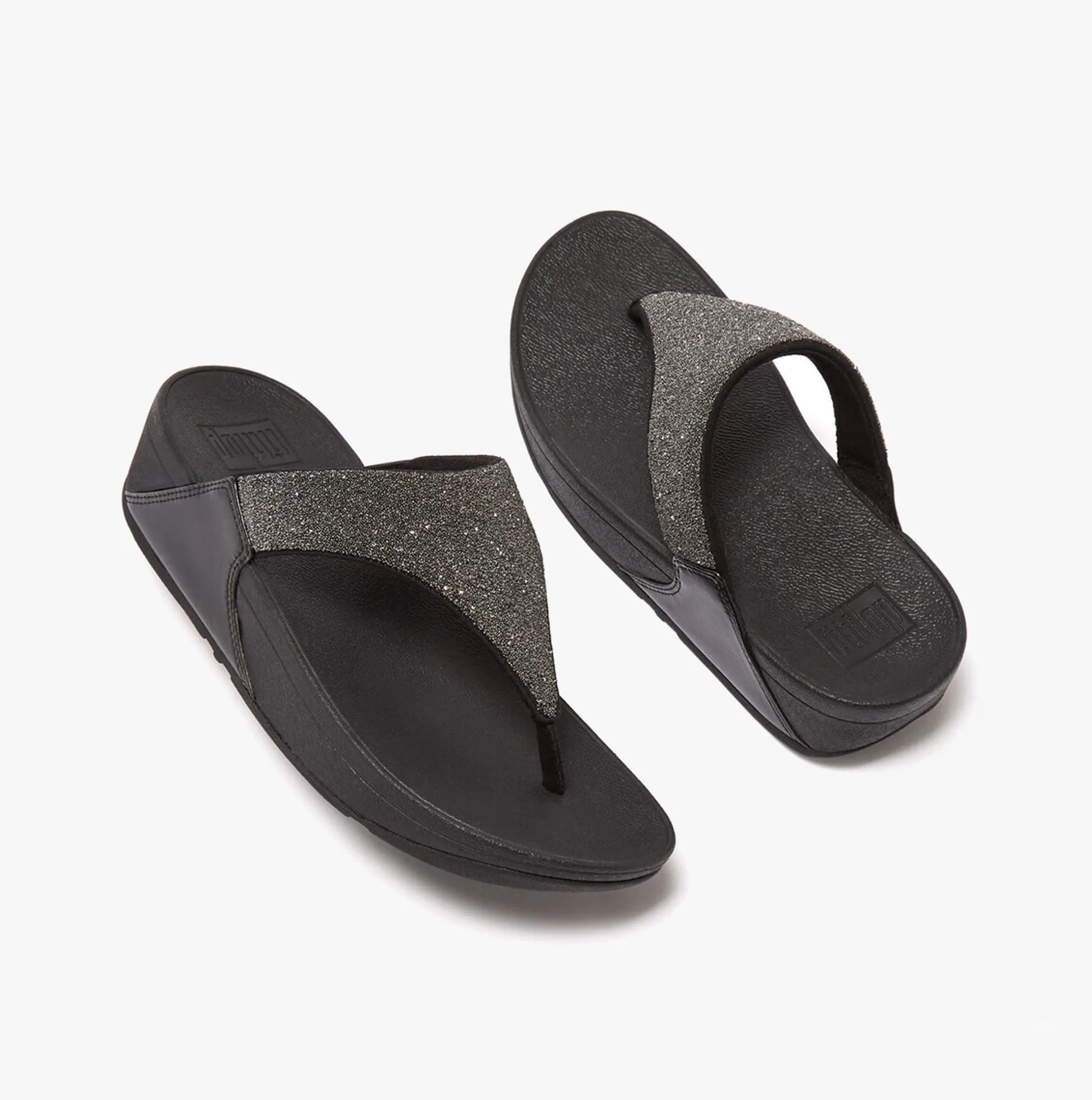 FitFlop LULU OPUL Womens Toe-Post Sandals All Black