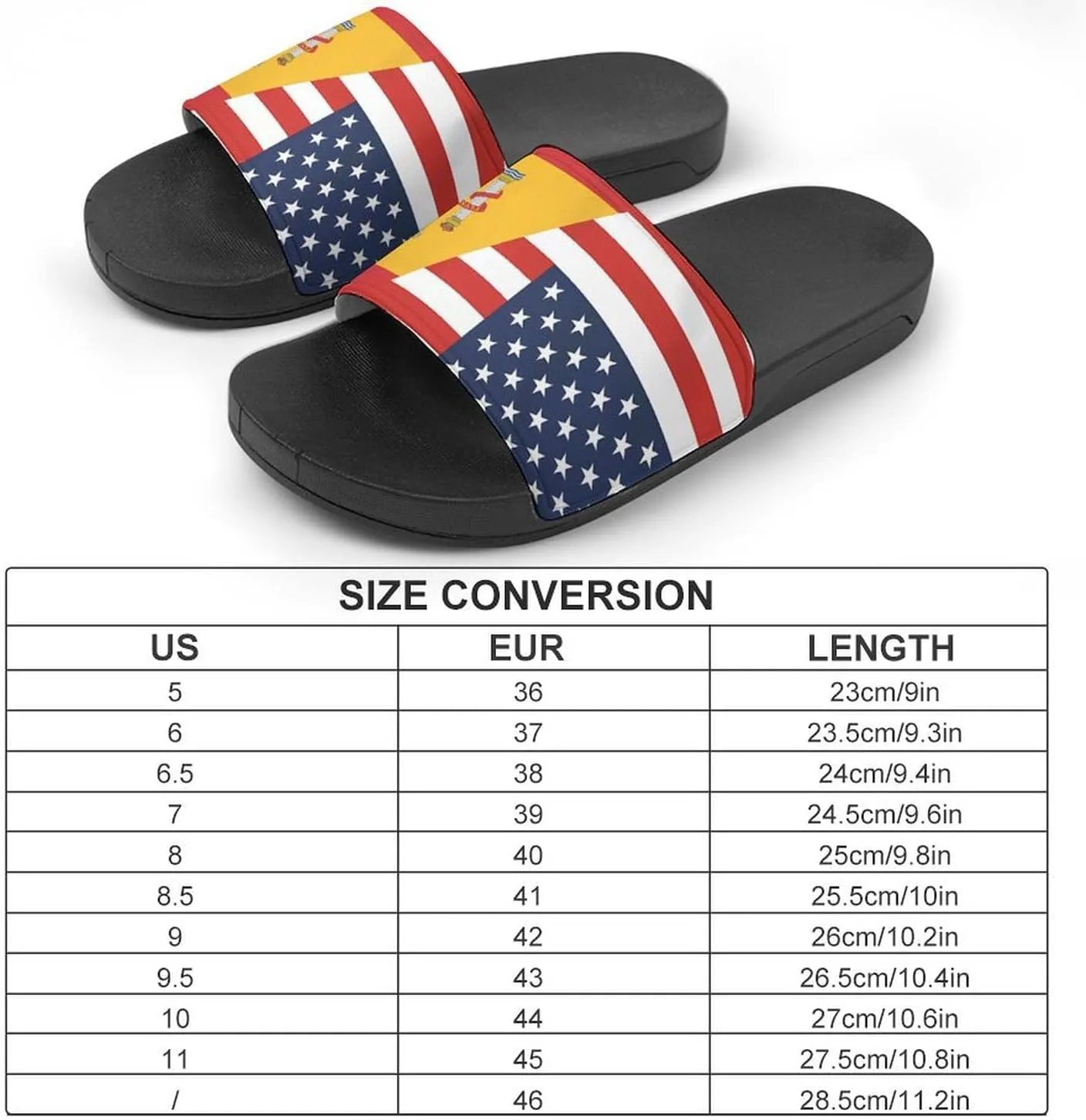 Flag of U.S. Spain Flag House Sandals Non-Slip Bathroom Slippers Beach Summer Shoes for Men Women