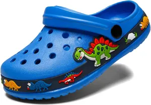 FolHaoth Little Kids Clogs Cute Cartoon Boys Girls Garden Clogs Toddlers Non-Slip Breathable Slides Sandals Children Lightweight Slip-on Beach Pool Shower Slippers