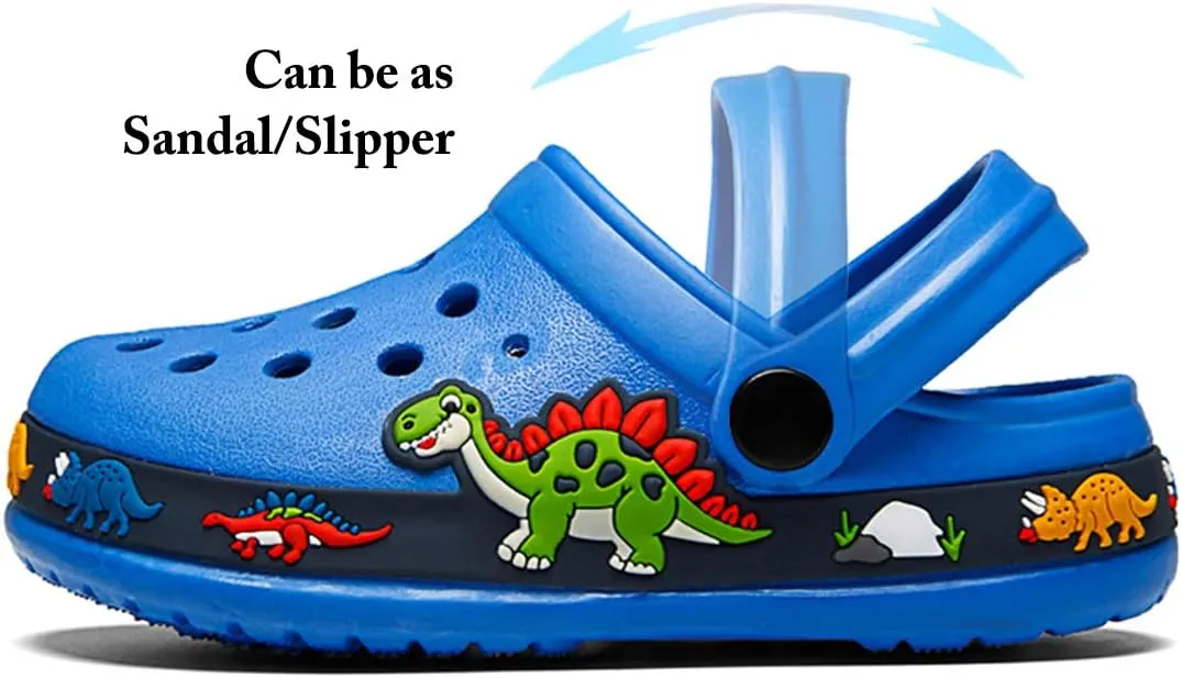 FolHaoth Little Kids Clogs Cute Cartoon Boys Girls Garden Clogs Toddlers Non-Slip Breathable Slides Sandals Children Lightweight Slip-on Beach Pool Shower Slippers