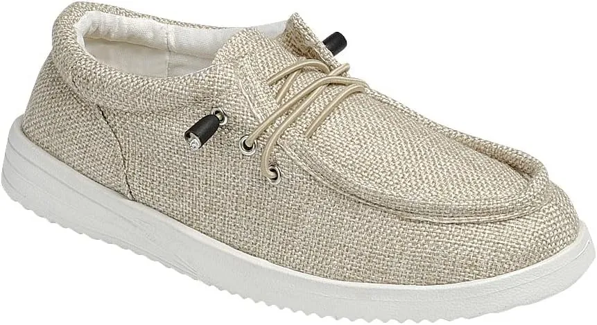 Forever Women Slip-on Lace Up Comfort Casual Lightweight Loafer