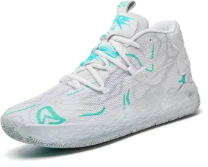 FOTN Womens Multicolour Lace Up Fashion Sneaker High-Top Casual Breathable Sports Athletic Walking Running Basketball Shoes