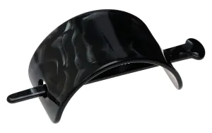 France Luxe Wide Rectangle Slide, Nacro Black