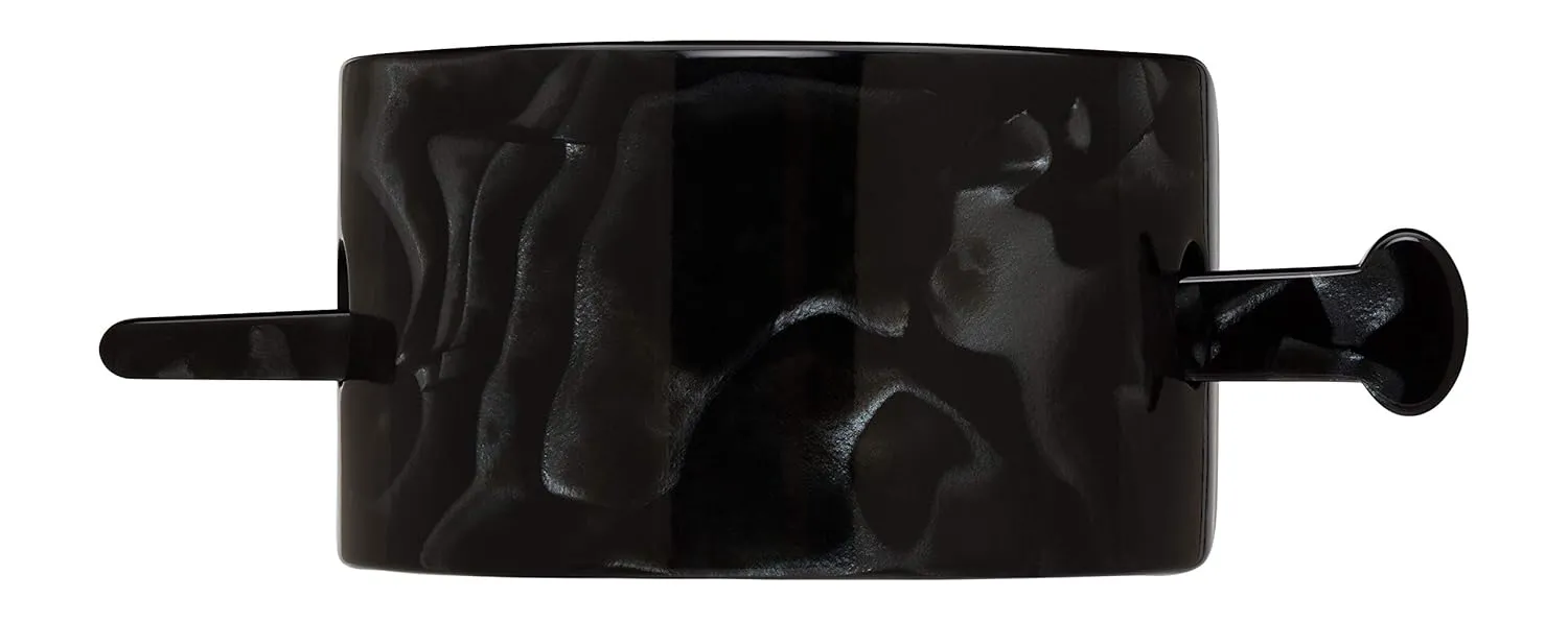 France Luxe Wide Rectangle Slide, Nacro Black