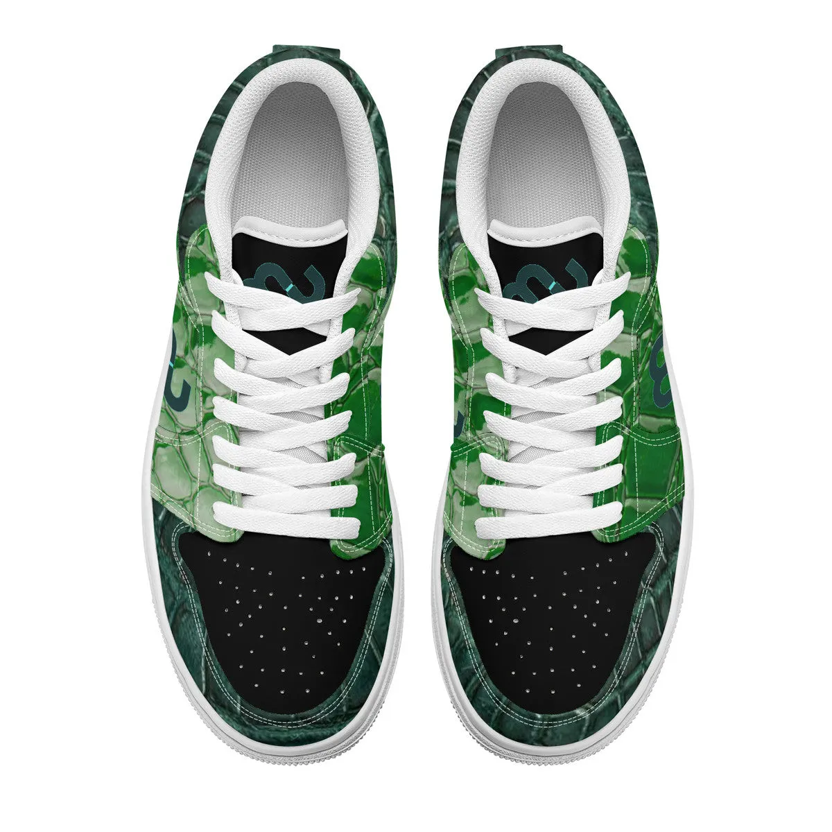 Fraud-free Low Money SF_S40 - Unisex White Sneakers Top alligator Bushae Skateboard Stable green