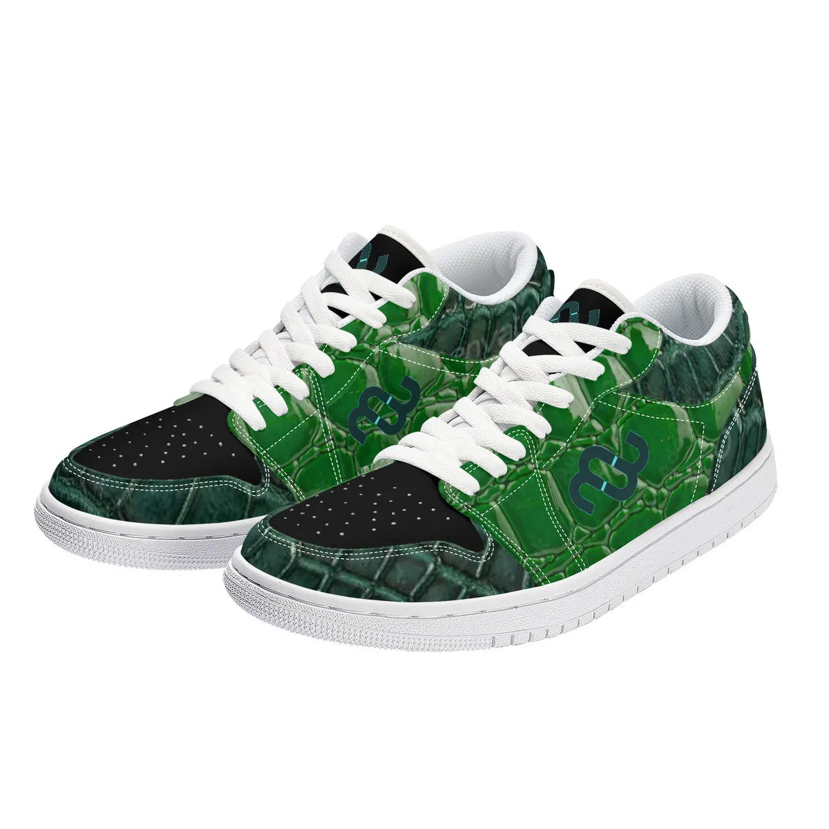 Fraud-free Low Money SF_S40 - Unisex White Sneakers Top alligator Bushae Skateboard Stable green