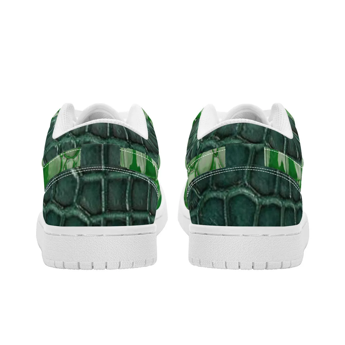 Fraud-free Low Money SF_S40 - Unisex White Sneakers Top alligator Bushae Skateboard Stable green
