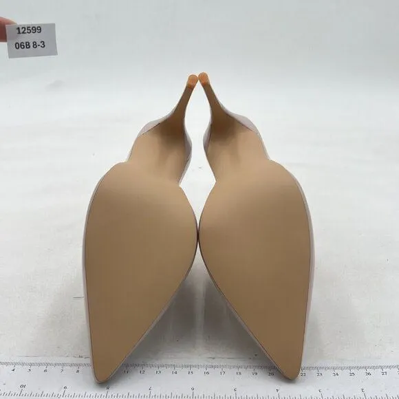 FSJ Beige Pointed Toe Slide Mule Sandal Slippers Stiletto High Heels Loafers
