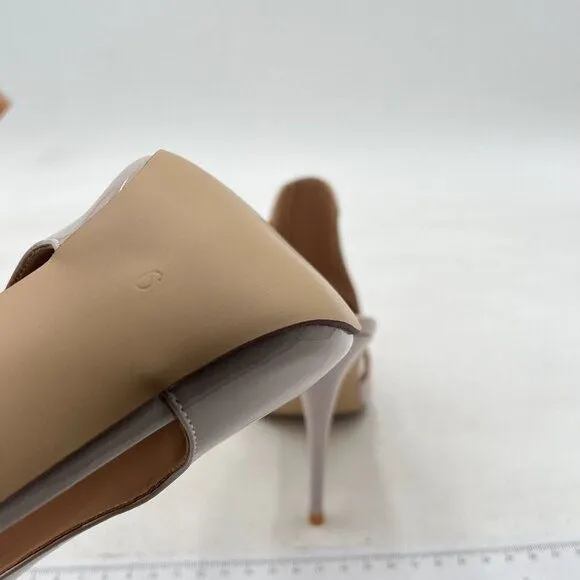 FSJ Beige Pointed Toe Slide Mule Sandal Slippers Stiletto High Heels Loafers