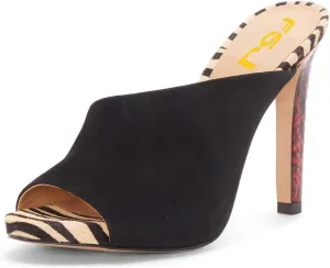 FSJ Sexy High Heeled Sandals Women Peep Toe Slide Mule Snake Printed Stilettos Shoes 4-15 M US