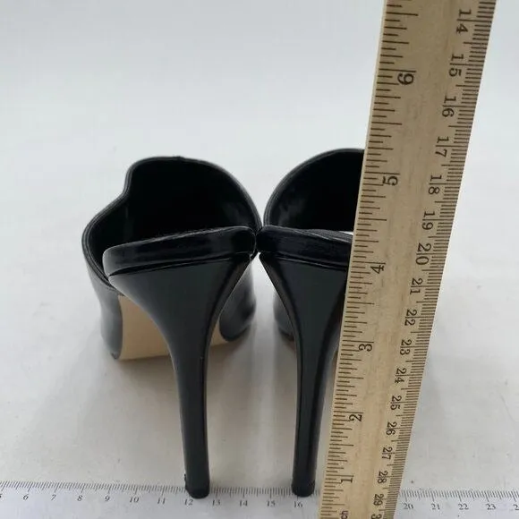 FSJ Wome Open Peep Toe Mule Sandals Wide Strap Slide Slippers Stiletto High Heel