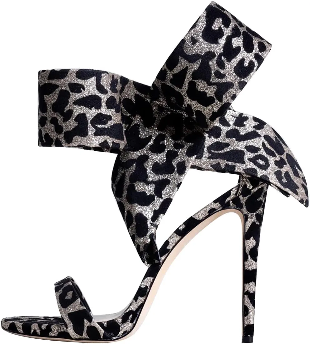 FSJ Women Bowknot Pumps D'Orsay Open Toe Ankle Strap Stiletto High Heel Sandal Wedding Party Dress Shoes Size 4-16 US