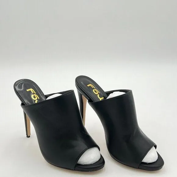 FSJ Women Pointed Toe Slide Mule Sandal Slippers Stiletto High Heels Loafers