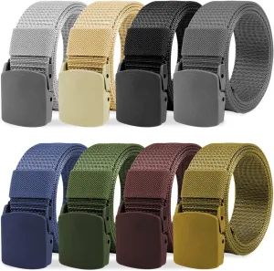 Generic Nylon Military Tactical Belt, 8 Pack, One Size, Male, Canvas, Outdoor Web Belt