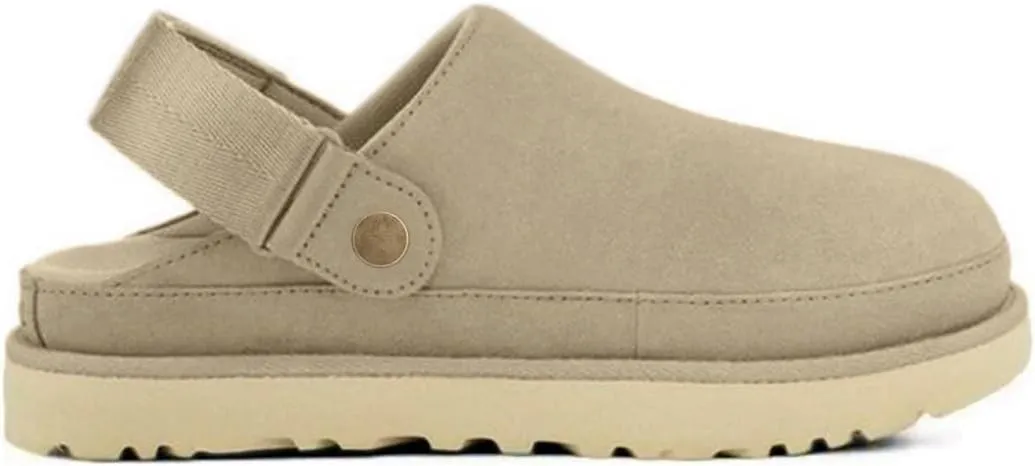 Genuine Suede Adjustable Platform Clogs with Strap Comfy Memory Foam Arch Support Mule Goldenstar Clogs Women Indoor Outdoor