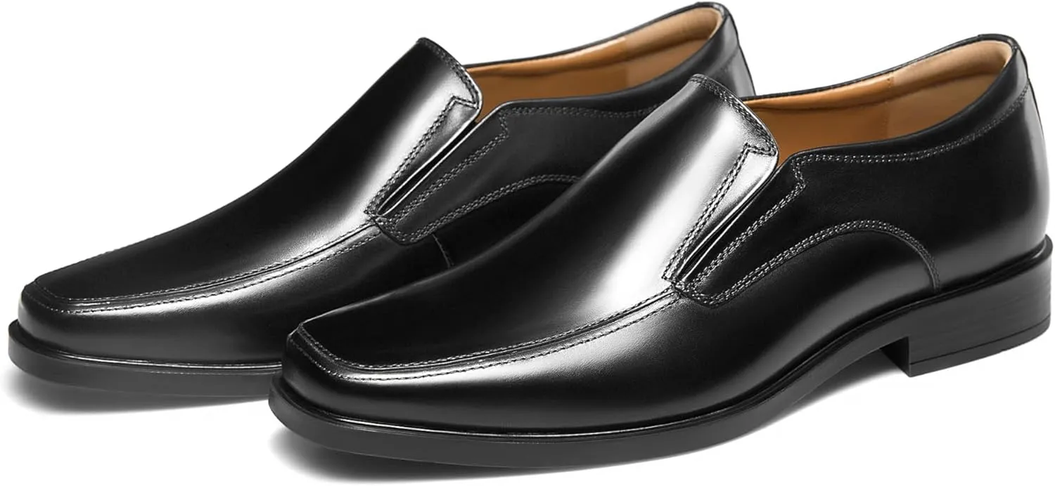 GIFENNSE Mens Loafers Leather Slip-on Dress Shoes