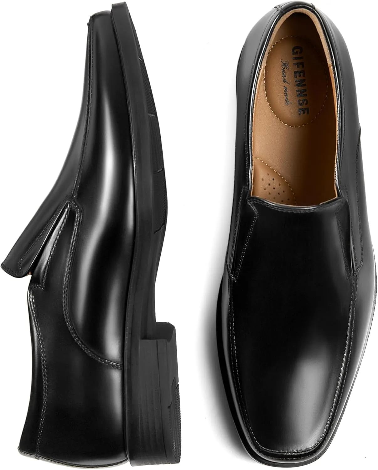 GIFENNSE Mens Loafers Leather Slip-on Dress Shoes
