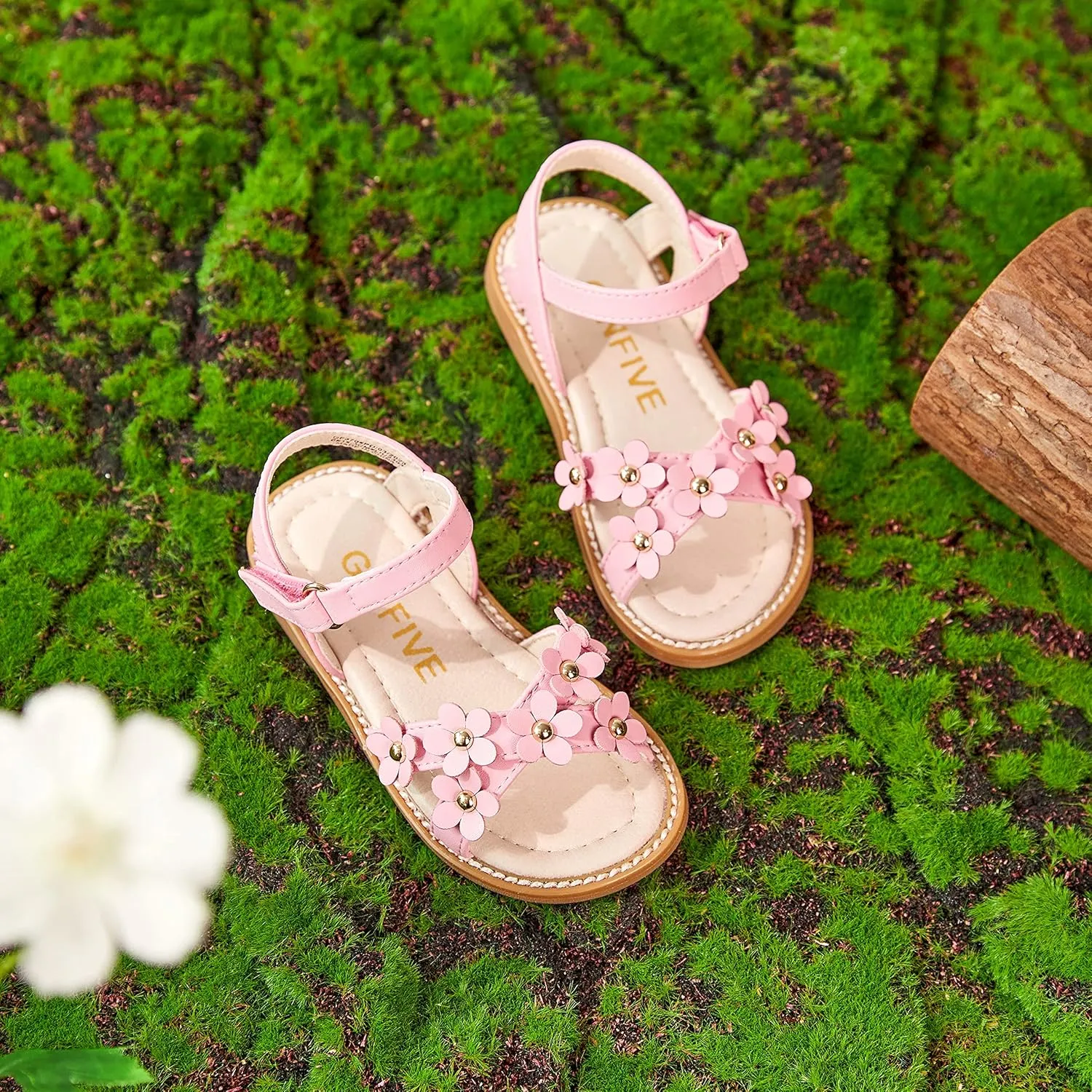 GINFIVE Toddler Girls Sandals Little Girls Kids Summer Shoes Toddler Sandals