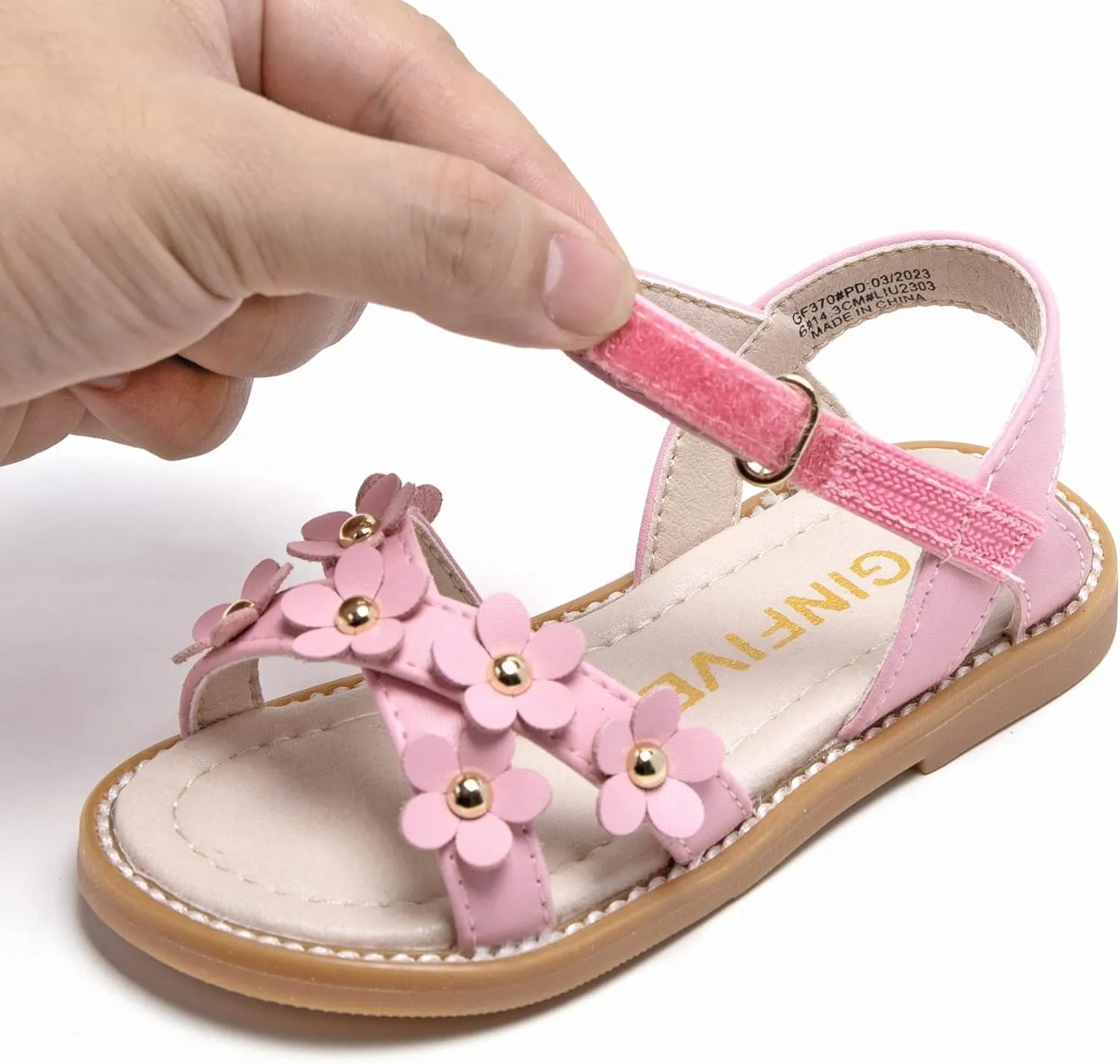 GINFIVE Toddler Girls Sandals Little Girls Kids Summer Shoes Toddler Sandals