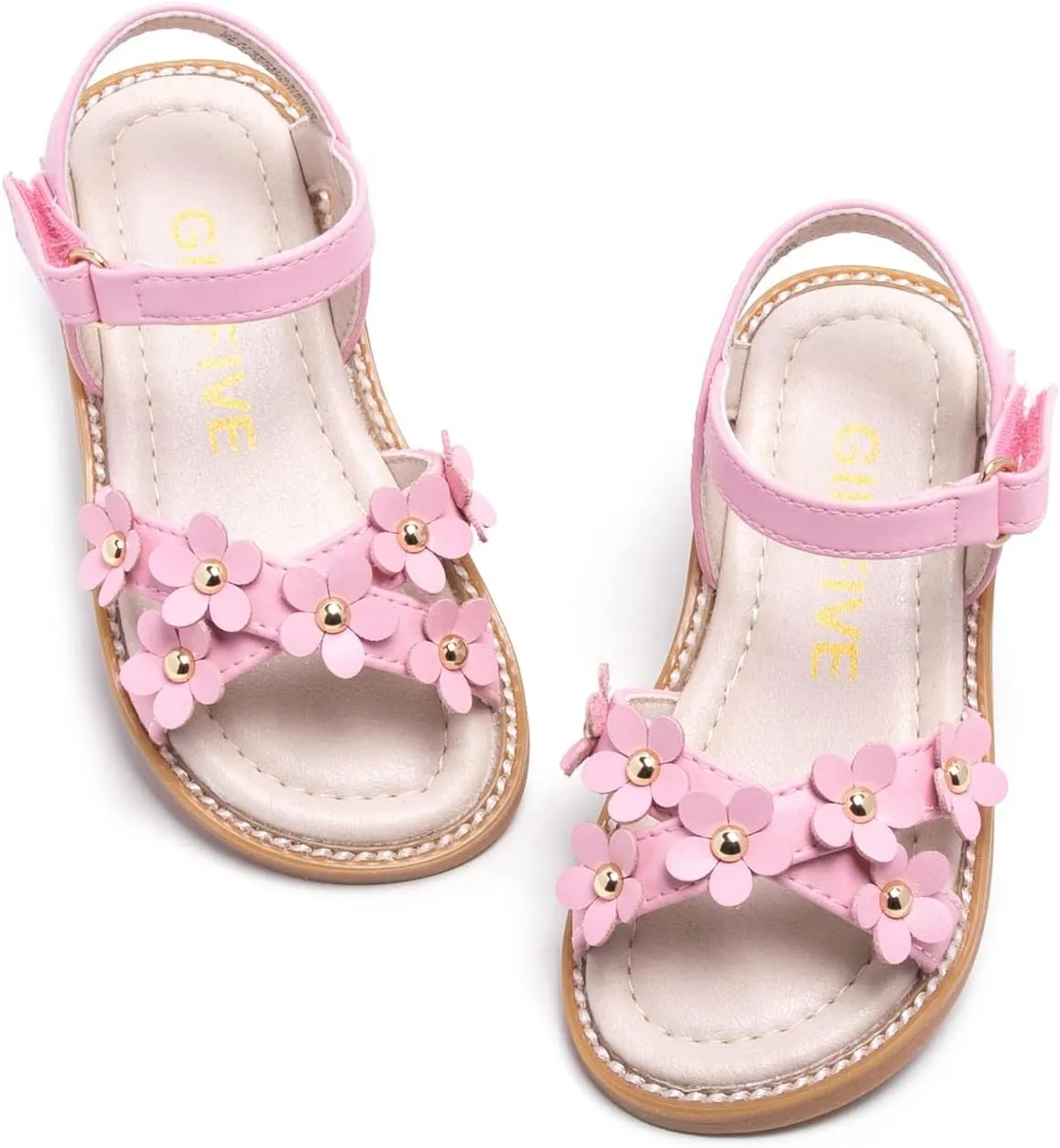 GINFIVE Toddler Girls Sandals Little Girls Kids Summer Shoes Toddler Sandals