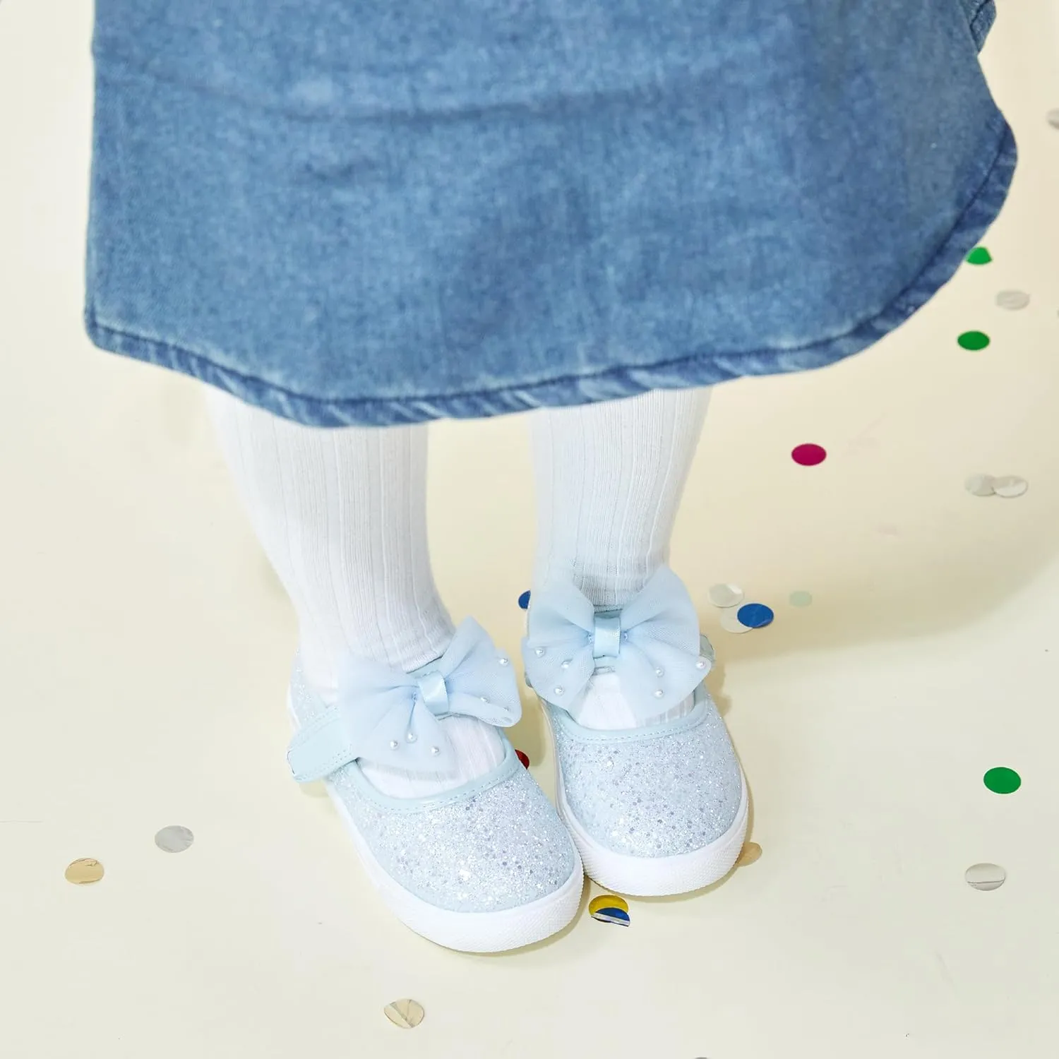 GINFIVE Toddler Girls Sneakers Little Girls Slip On Shoes School Sneakers Toddler
