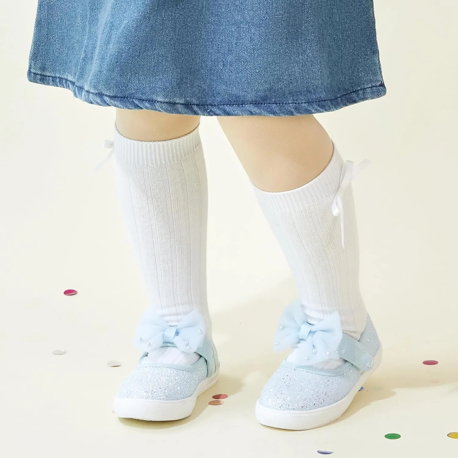 GINFIVE Toddler Girls Sneakers Little Girls Slip On Shoes School Sneakers Toddler