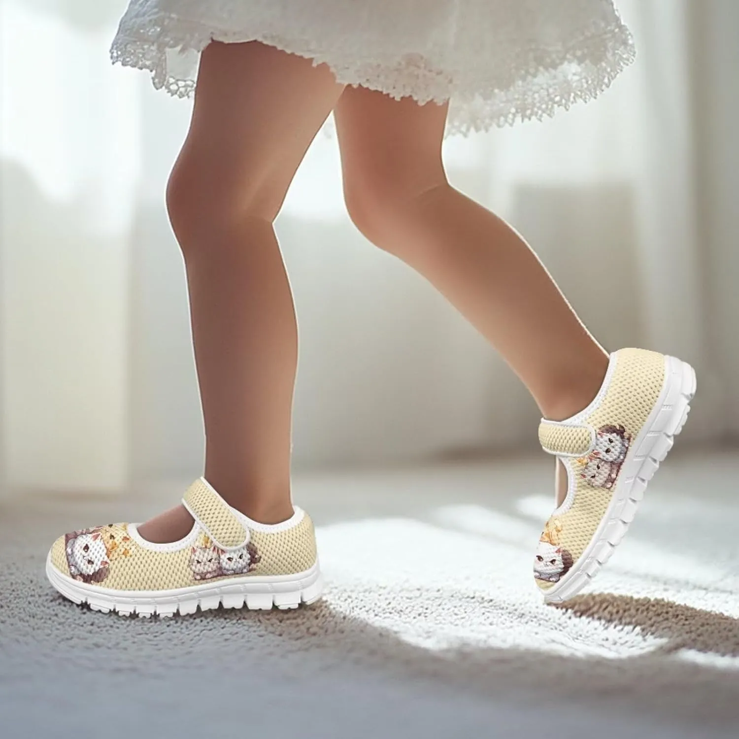 Girls Mary Jane Shoes Breathable Comfort Casual Sneaker School Wedding Party Shoes Ballet Flat