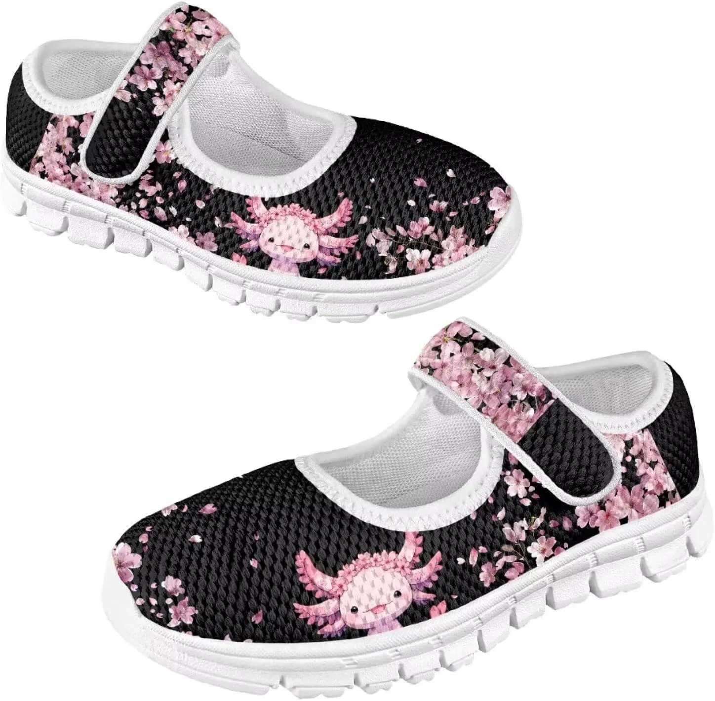 Girls Single Buckle Sneaker,Mary Jane Flats Shoes for Kids,Lightweight Walking Sneaker with White Sole Size 11-15