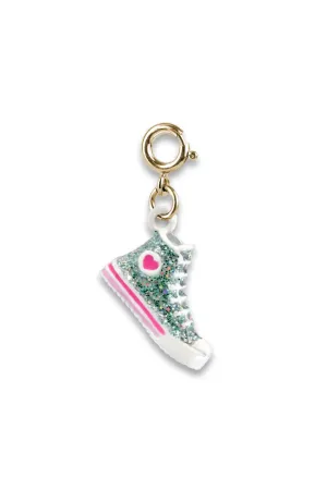 Gold Glitter High Top Sneaker Charm