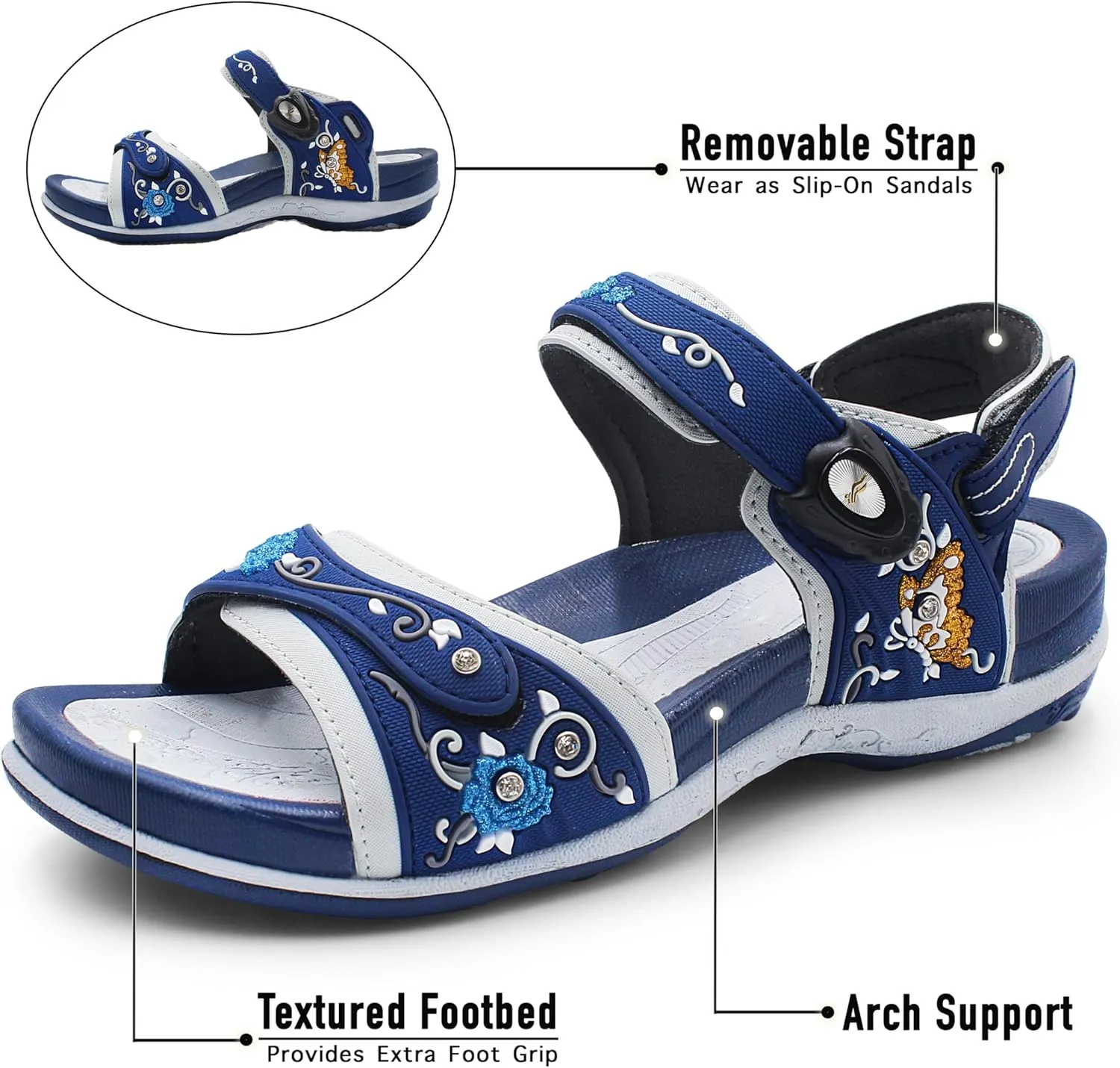 Gold Pigeon Shoes |SIGNATURE| Easy Snap Lock Comfort Ergonomic Walking Sandals for Women