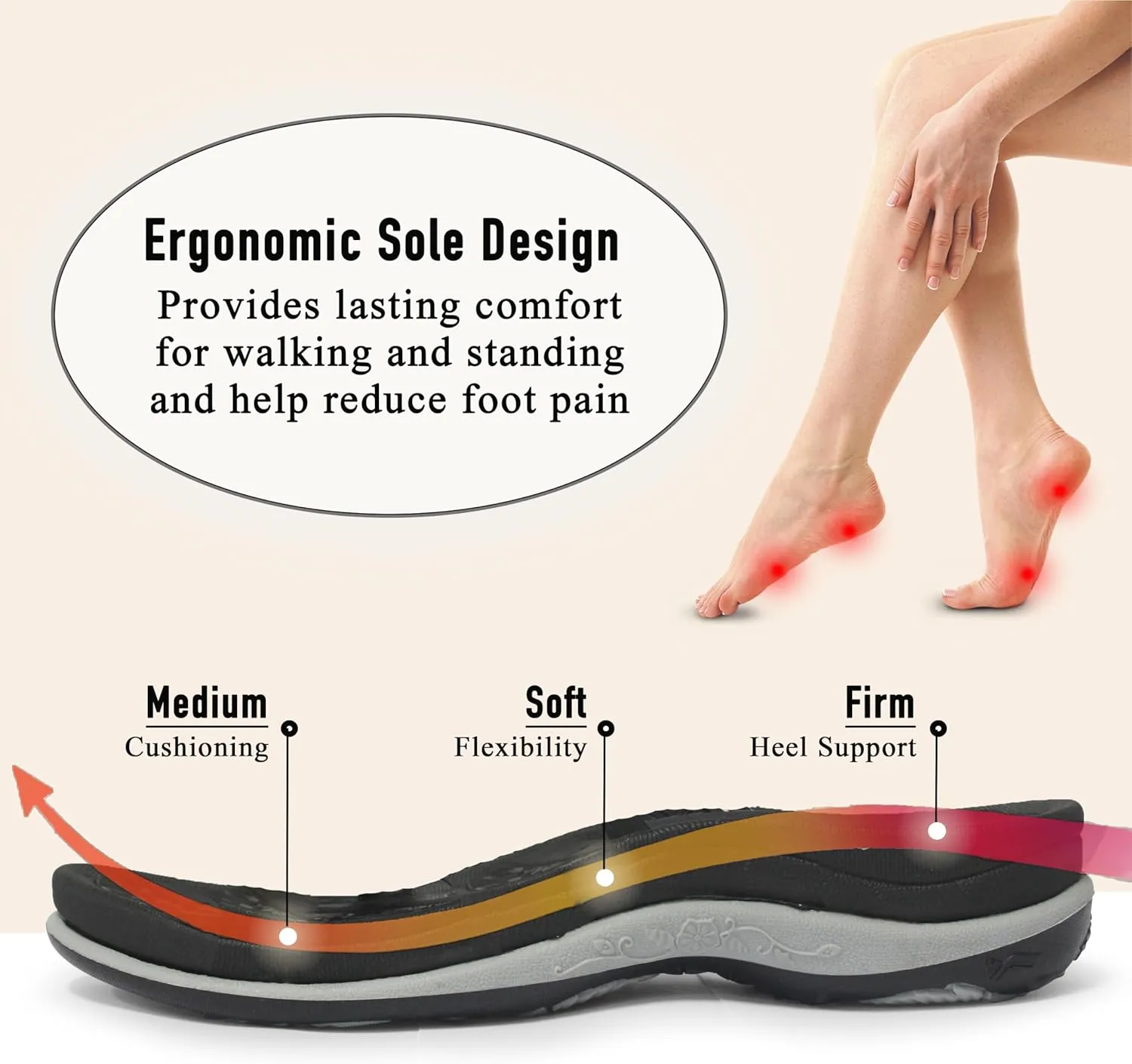 Gold Pigeon Shoes |SIGNATURE| Easy Snap Lock Comfort Ergonomic Walking Sandals for Women