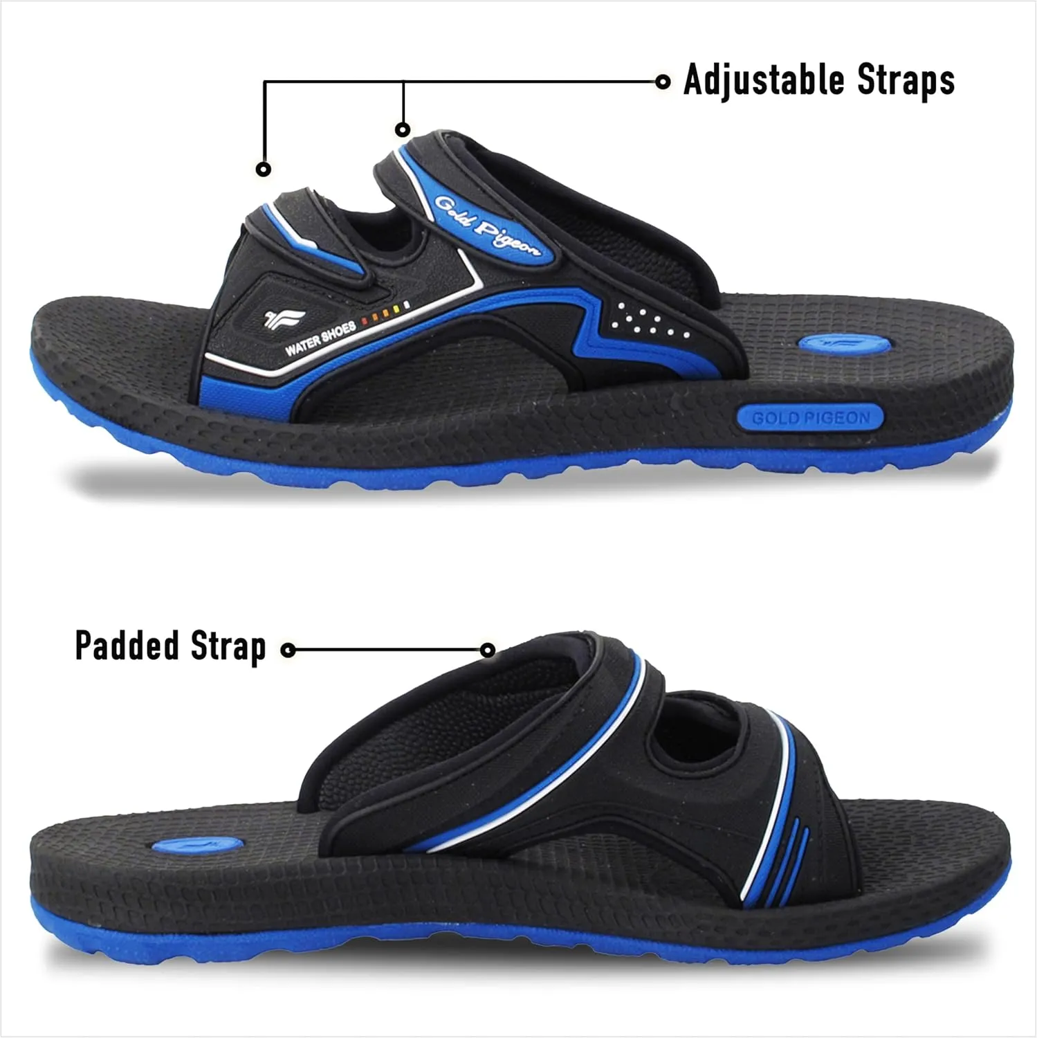 Gold Pigeon Shoes SIMPLUS Wide Women Non-Slip Cuhion Yoga Mat Athletic Slide Sandals