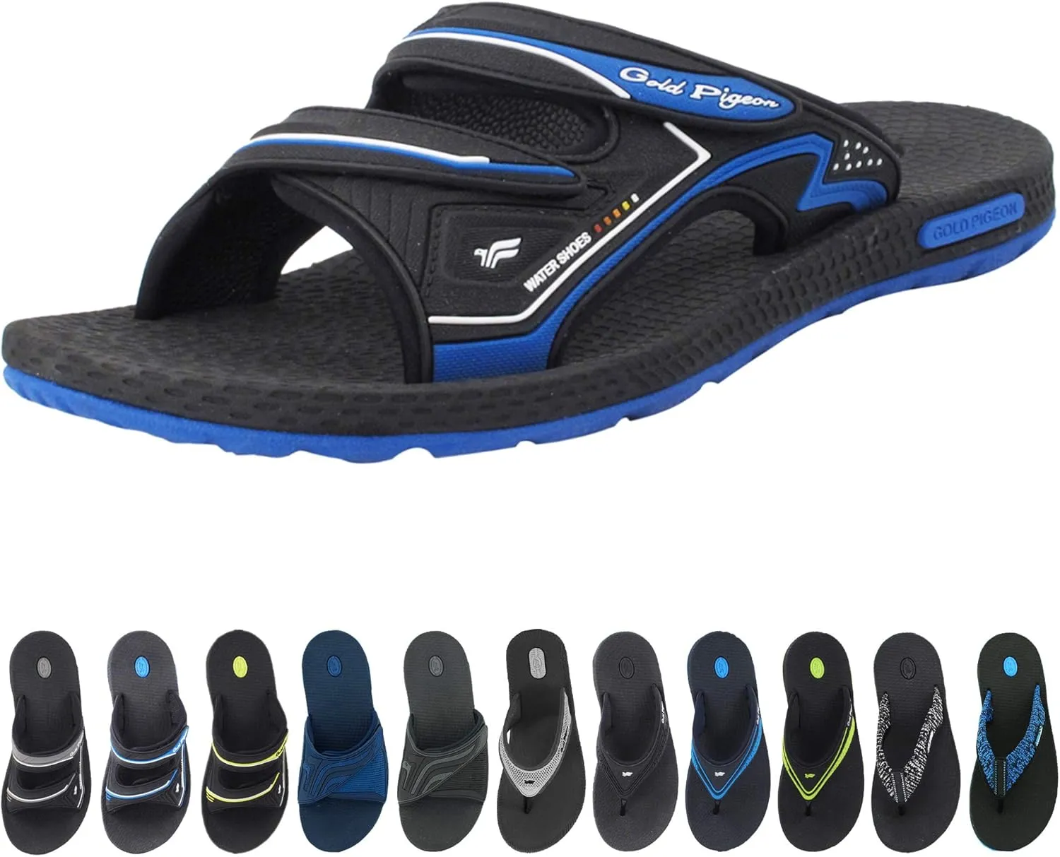 Gold Pigeon Shoes SIMPLUS Wide Women Non-Slip Cuhion Yoga Mat Athletic Slide Sandals