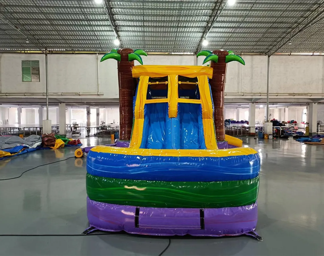 Goombay Splash Dual Lane Bounce House with Slide (Wet/Dry)
