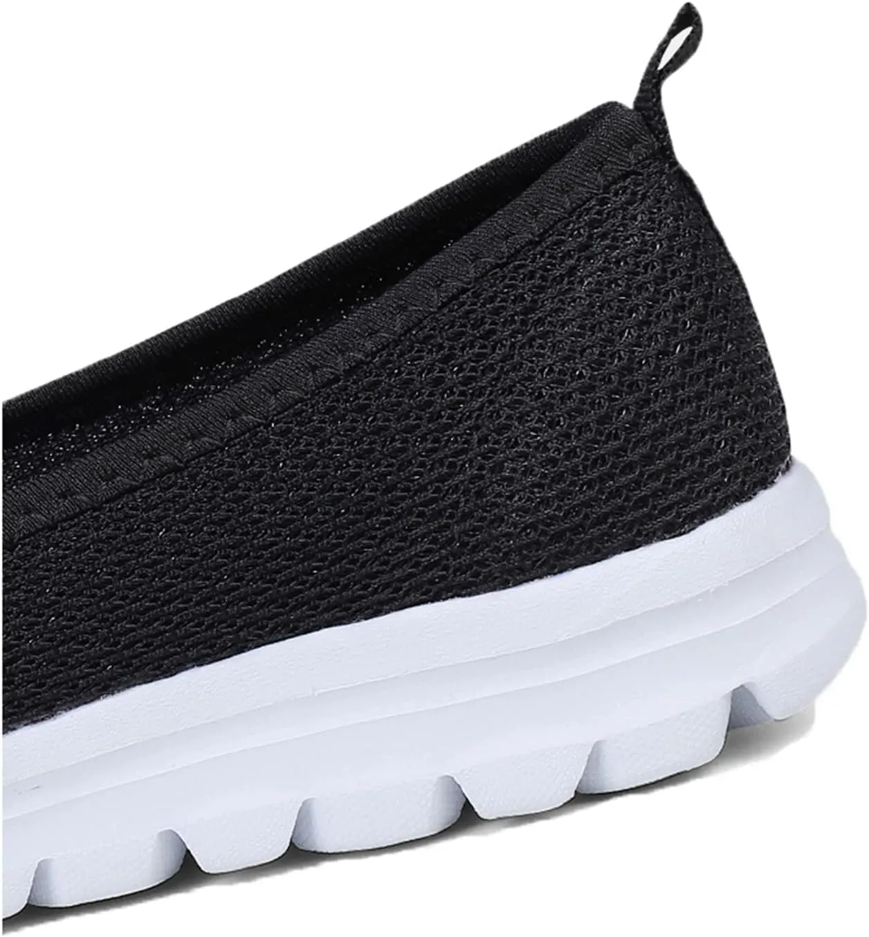 GOSPT Women's Knit Walking Shoes Lightweight Breathable Mesh Slip on Low Top Loafer Flats