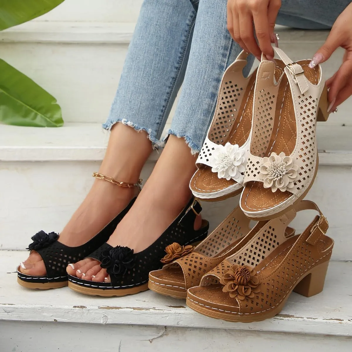 Graddi Archcare Sandals, Graddi Arch Relief Sandals, Chunky Sandal for Women, Slip on Sandal