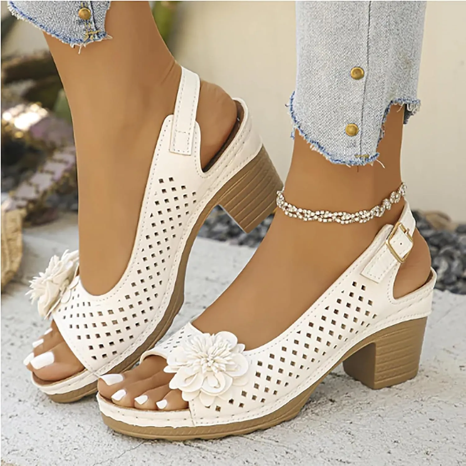 Graddi Archcare Sandals, Graddi Arch Relief Women's Square Heel Buckle Wide Sandals 2025