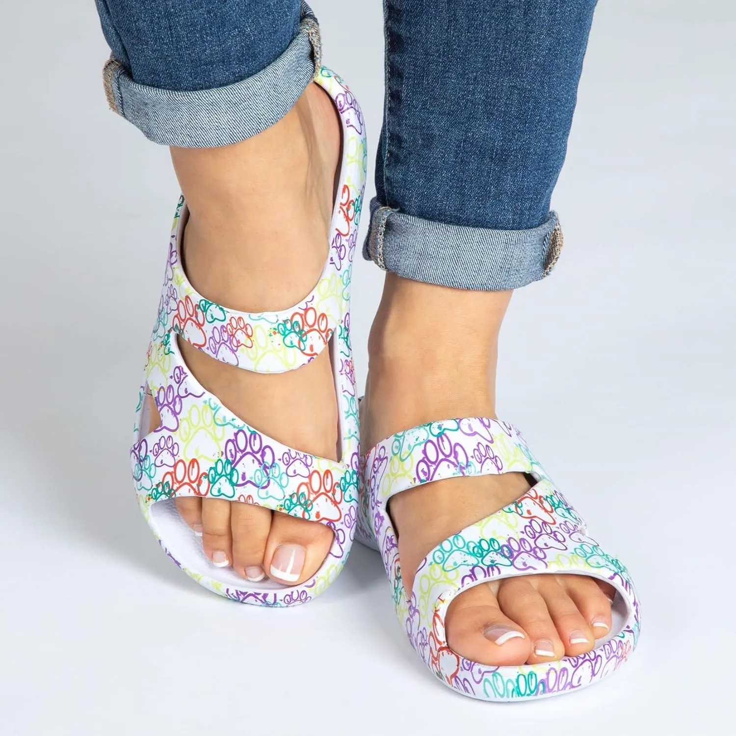 GreaterGood Positively Inspired Slide Sandals Ultra Lightweight Cushioned EVA Soles Easy Slip On Durable Quick Dry Beach Sandal
