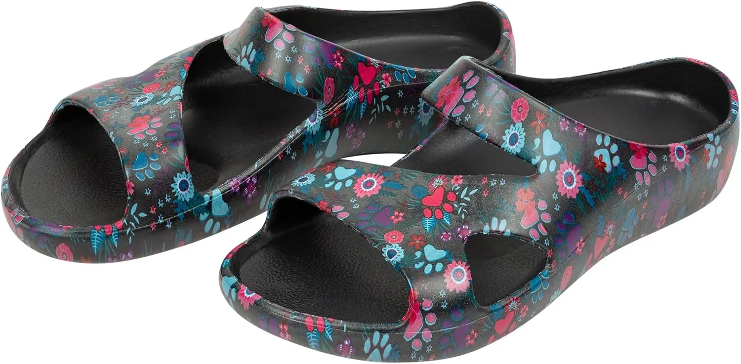 GreaterGood Positively Inspired Slide Sandals Ultra Lightweight Cushioned EVA Soles Easy Slip On Durable Quick Dry Beach Sandal