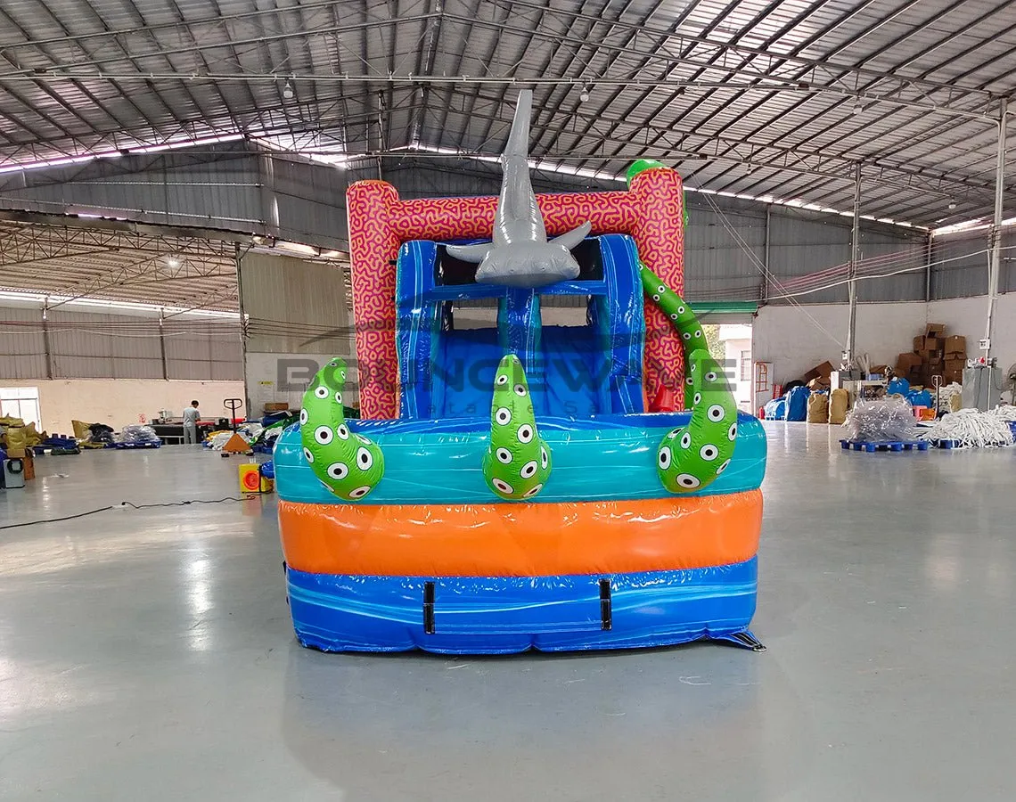 Hammerhead Reef Dual Lane Bounce House with Slide (Wet/Dry)