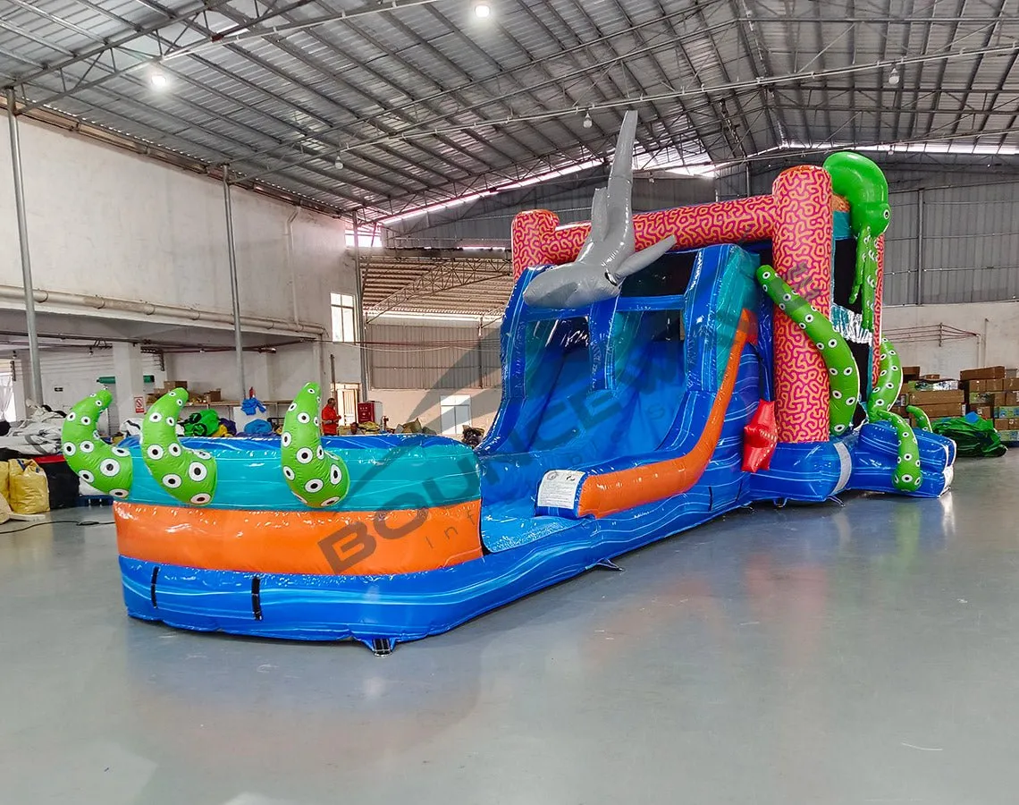 Hammerhead Reef Dual Lane Bounce House with Slide (Wet/Dry)
