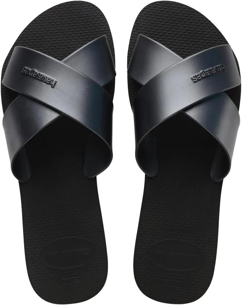 havaianas Women's Aqua Metallic Sandal Black Flip-Flop