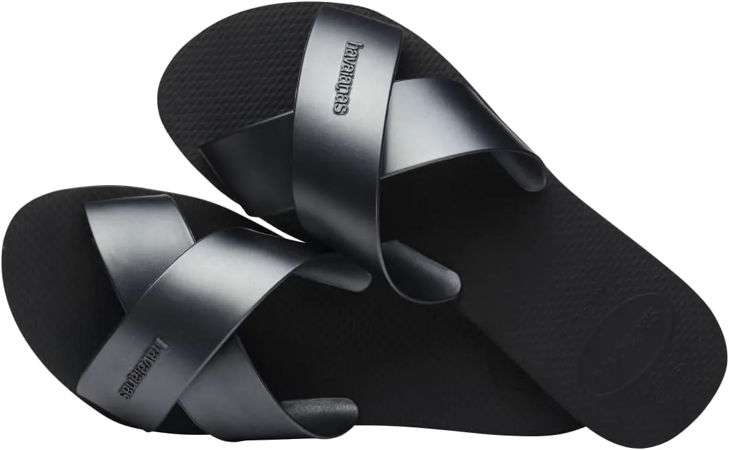 havaianas Women's Aqua Metallic Sandal Black Flip-Flop