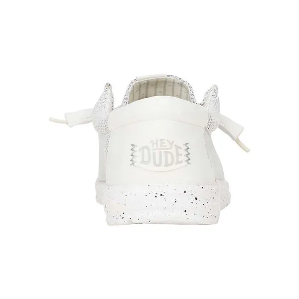 HEYDUDE Wally Stretch Sox Storm White, Men’s Shoes, Slip-on Loafers, Comfortable & Light-Weight