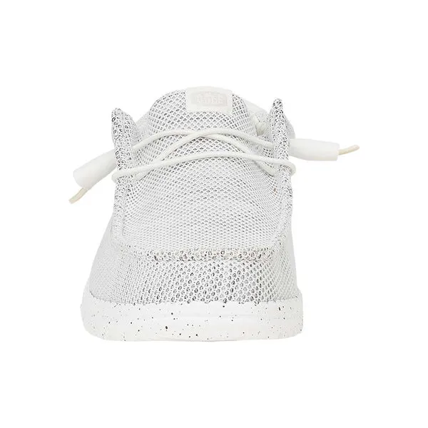 HEYDUDE Wally Stretch Sox Storm White, Men’s Shoes, Slip-on Loafers, Comfortable & Light-Weight