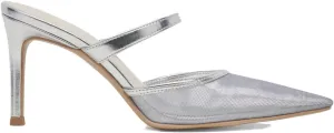 High Heel Mules for Women Closed Pointed Toe Slip On Heeled Mules with Strap Backless Casual Comfortable Dress Mule Heel Pumps