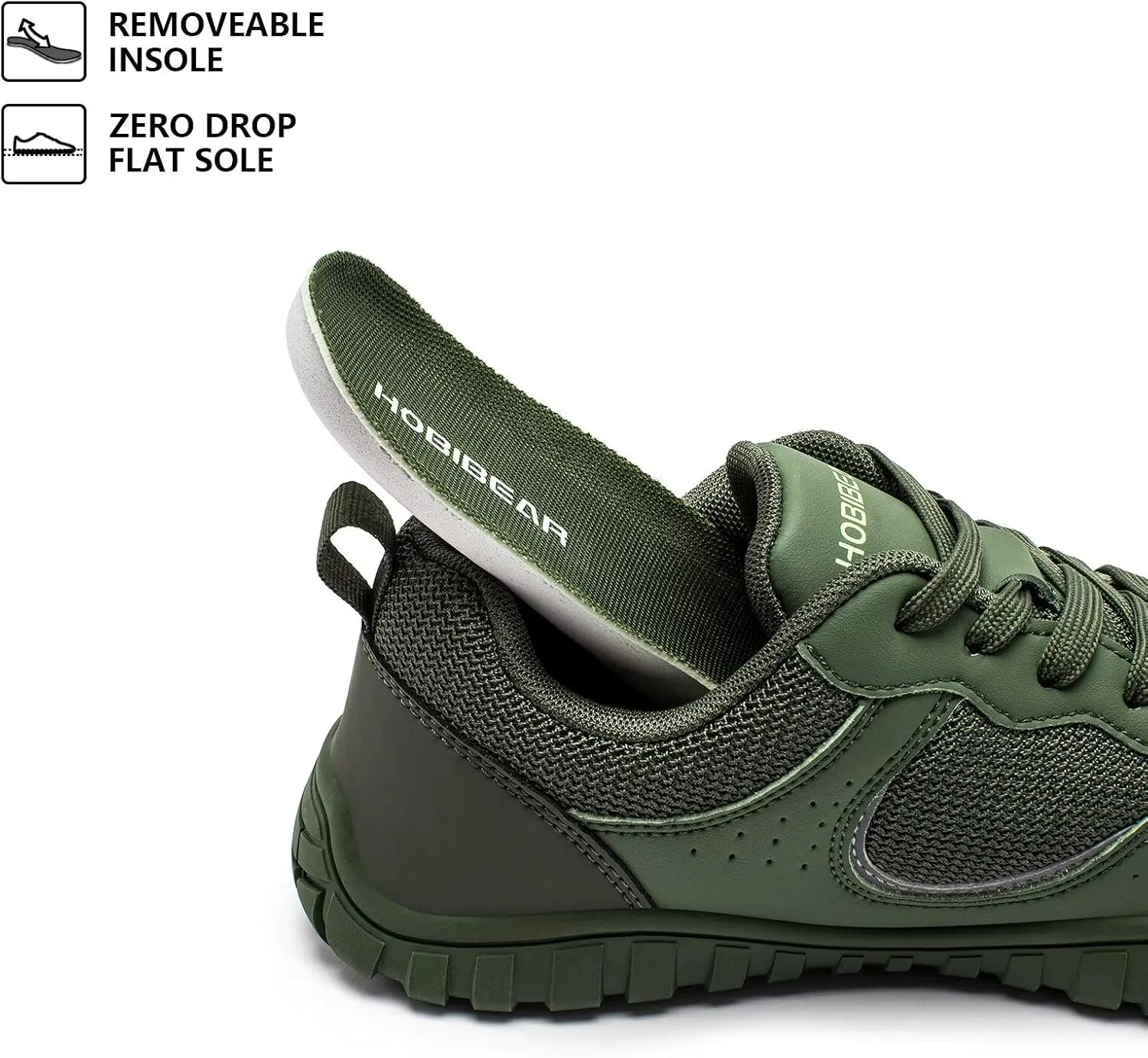 HOBIBEAR Womens Barefoot Shoes | Wide Toe Box | Comfortable Trail Running Sneaker