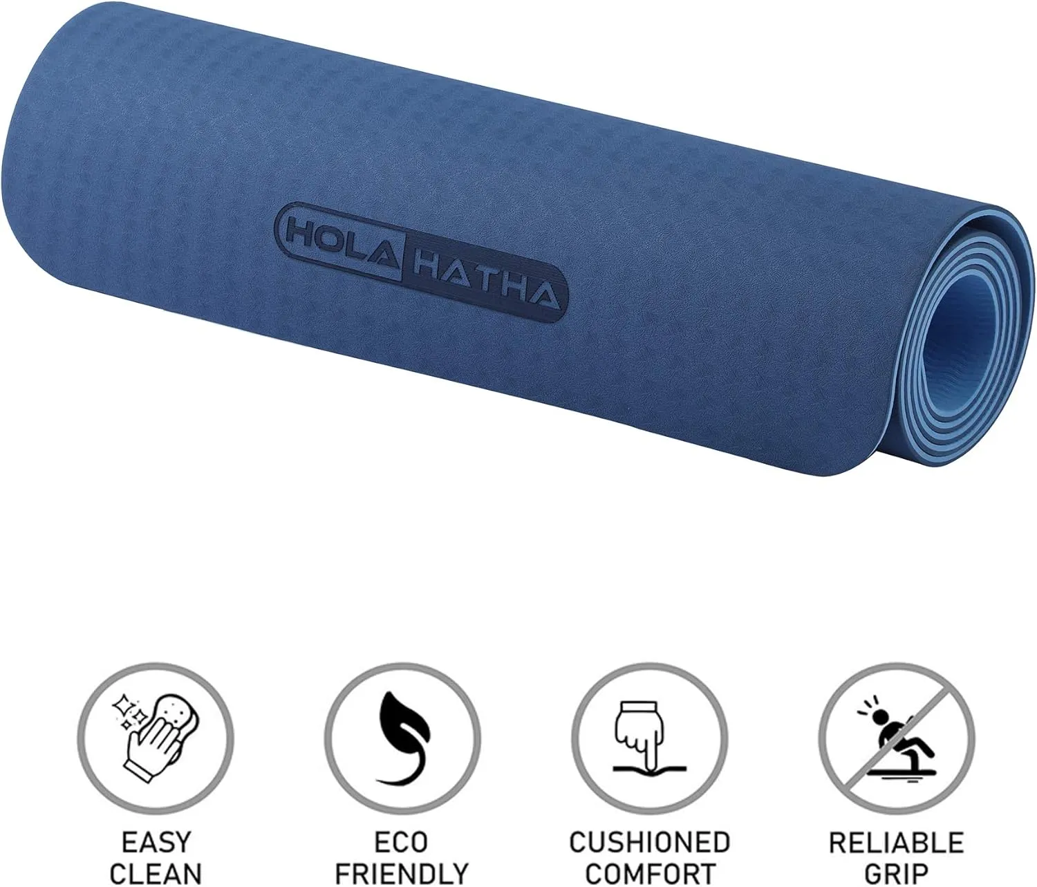 HolaHatha Non Slip Home Workout Yoga Mat